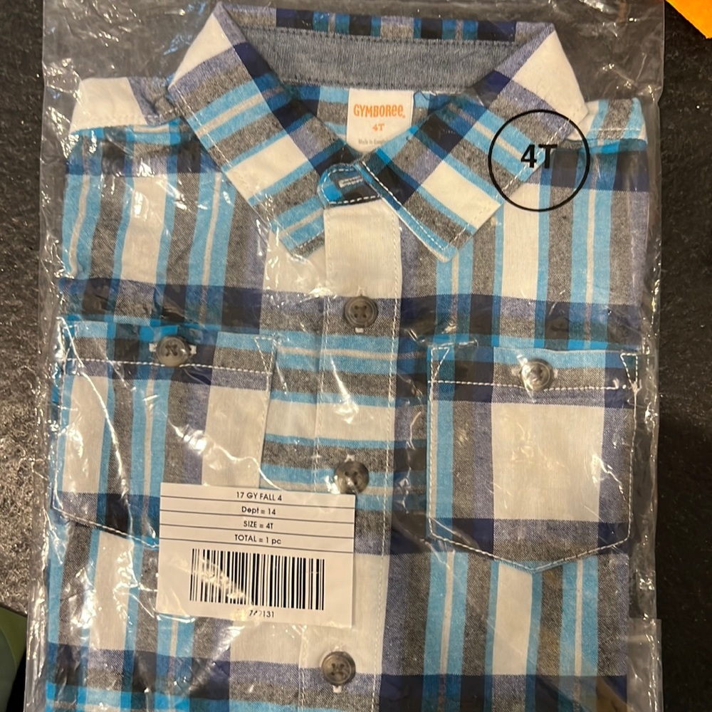 Brand new Boys short sleeve collared button down